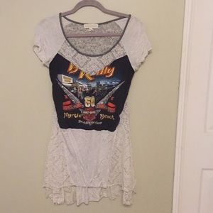 Lace detail oversized Shirt